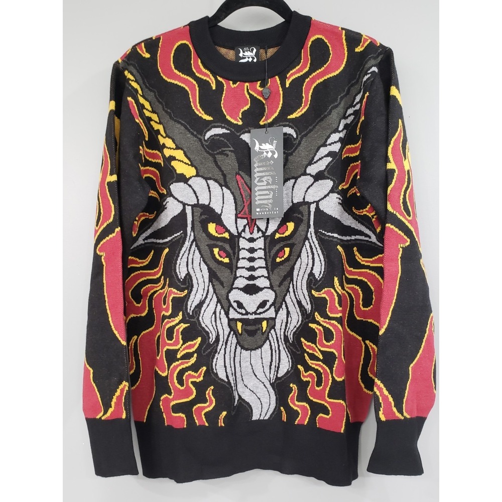 NEW OVERSIZED KILLSTAR Baphomet Sweater Gothic CHRISTMAS HALLOWEEN WITCHY OCCULT